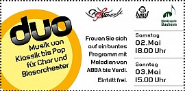Duo-Konzert mit CHORiosum, HardCHOR und der Musikkapelle Buxheim